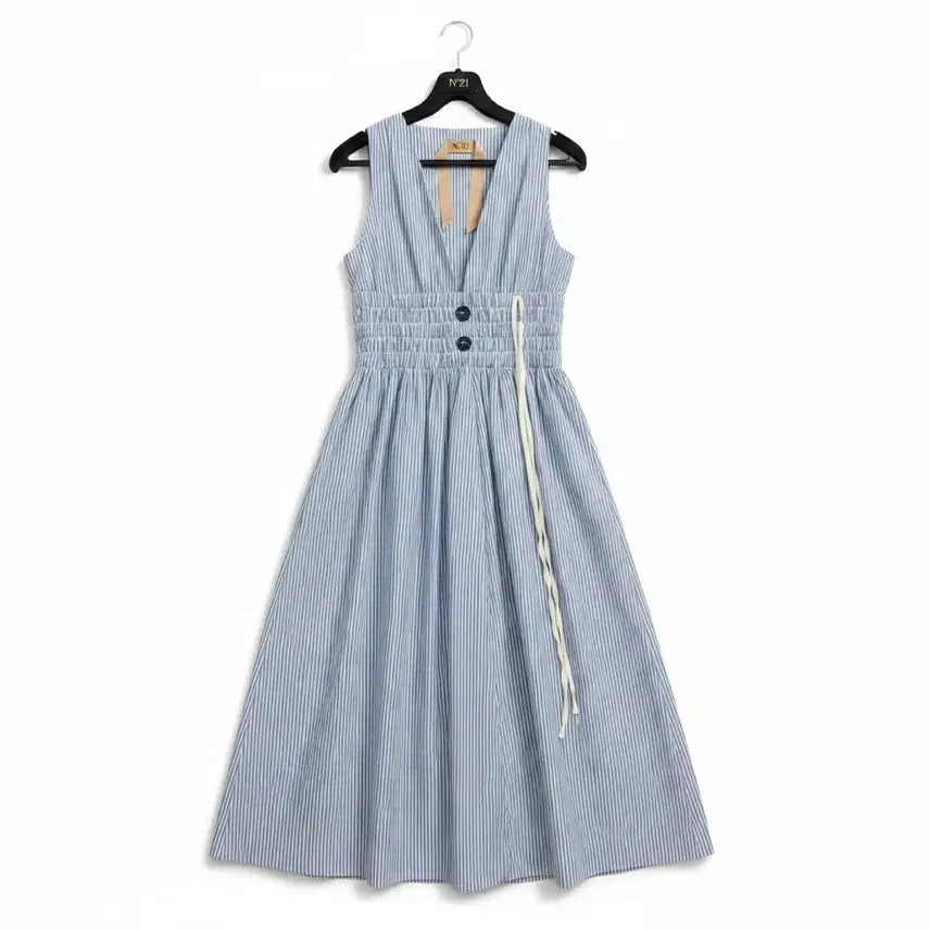 [BUNJANG] Women's N21 Striped Wrap Dress Size 36 / 여성36/ 수입 N21 스트라이프 랩 원피스