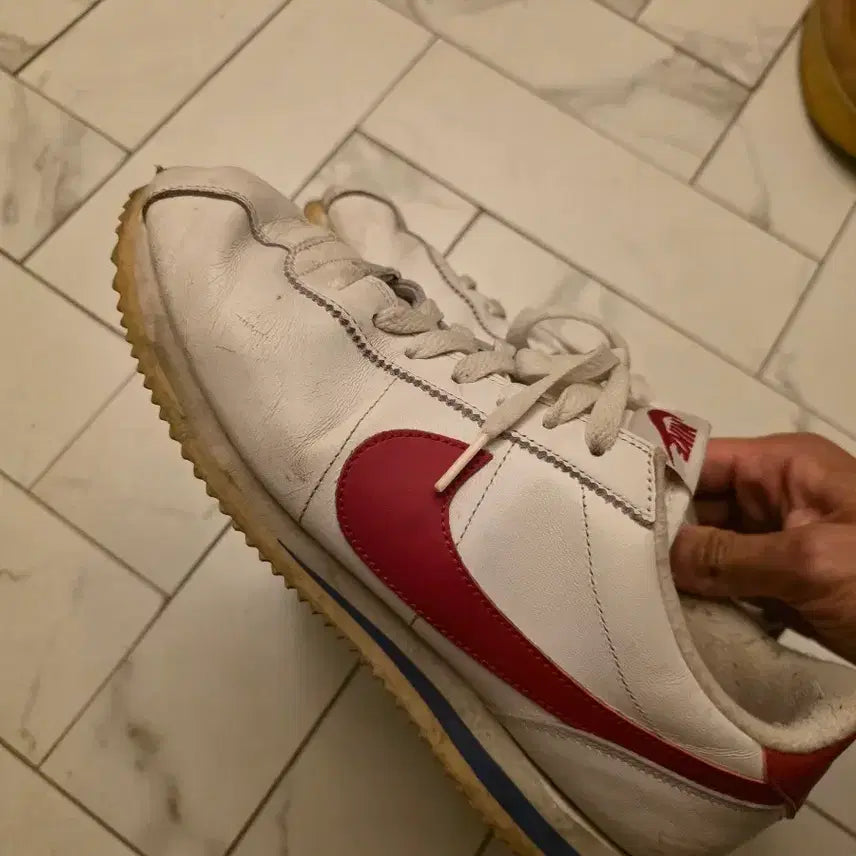 [BUNJANG] Nike Cortez White/Red/Blue Sneakers / 나이키 코르테즈 흰빨파 280