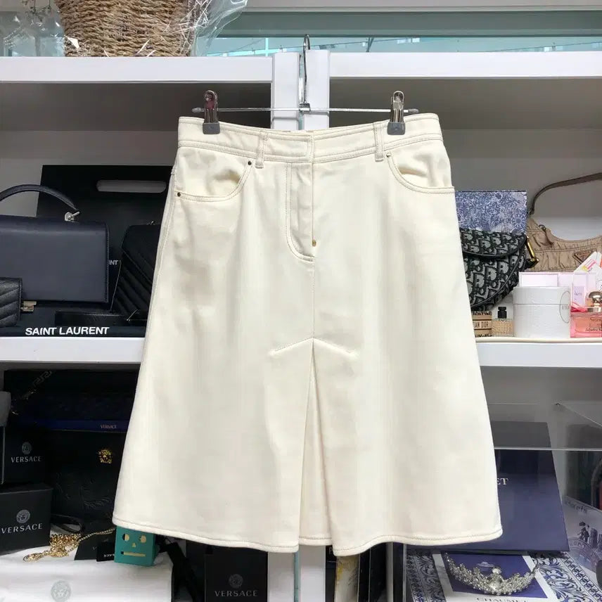 [BUNJANG] Max Mara Logo Embroidered Skirt / [ MaxMara ] 막스마라 로고 스커트