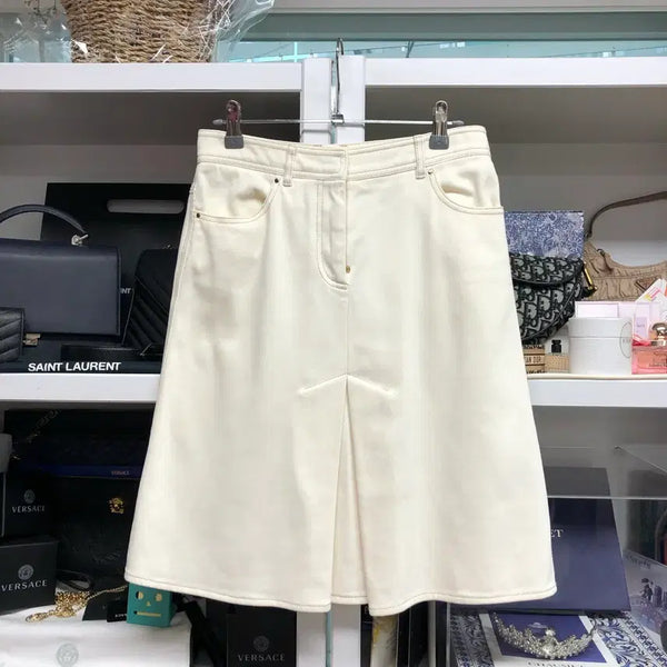 [BUNJANG] Max Mara Logo Embroidered Skirt / [ MaxMara ] 막스마라 로고 스커트