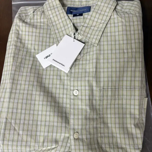[BUNJANG] thisisneverthat Check Short Sleeve Shirt M / 디스이즈네버댓 체크셔츠 반팔 셔츠 M