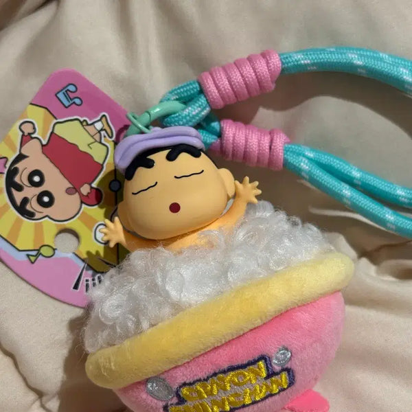 [BUNJANG] Crayon Shin-chan Plush Keychain - Pink / 짱구는 못말려 봉제 열쇠고리 핑크