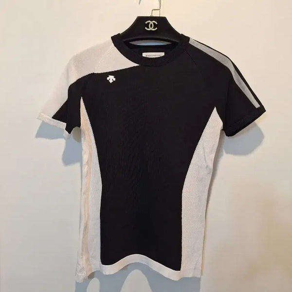 [BUNJANG] Descente Women's Golf Wear Knit T-Shirt / 데상트 여성 골프웨어 니트 티셔츠