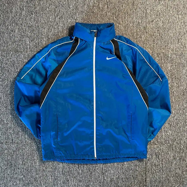 [BUNJANG] Nike Old School Hidden Hood Windbreaker Blue / 나이키 올드스쿨 히든후드 블루 바람막이