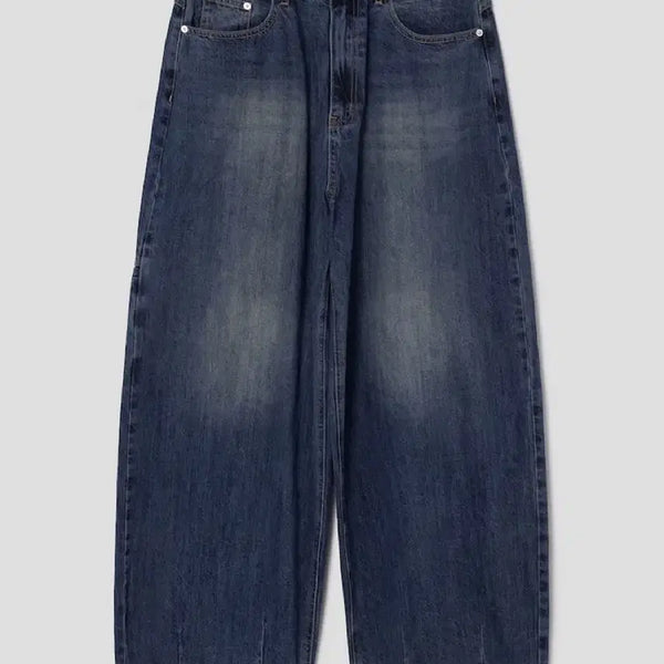[BUNJANG] 8Seconds Balloon Fit Mid-Blue Washed Denim Pants / (82) 에잇세컨즈 벌룬핏 중청 워싱 데님 팬츠 블루