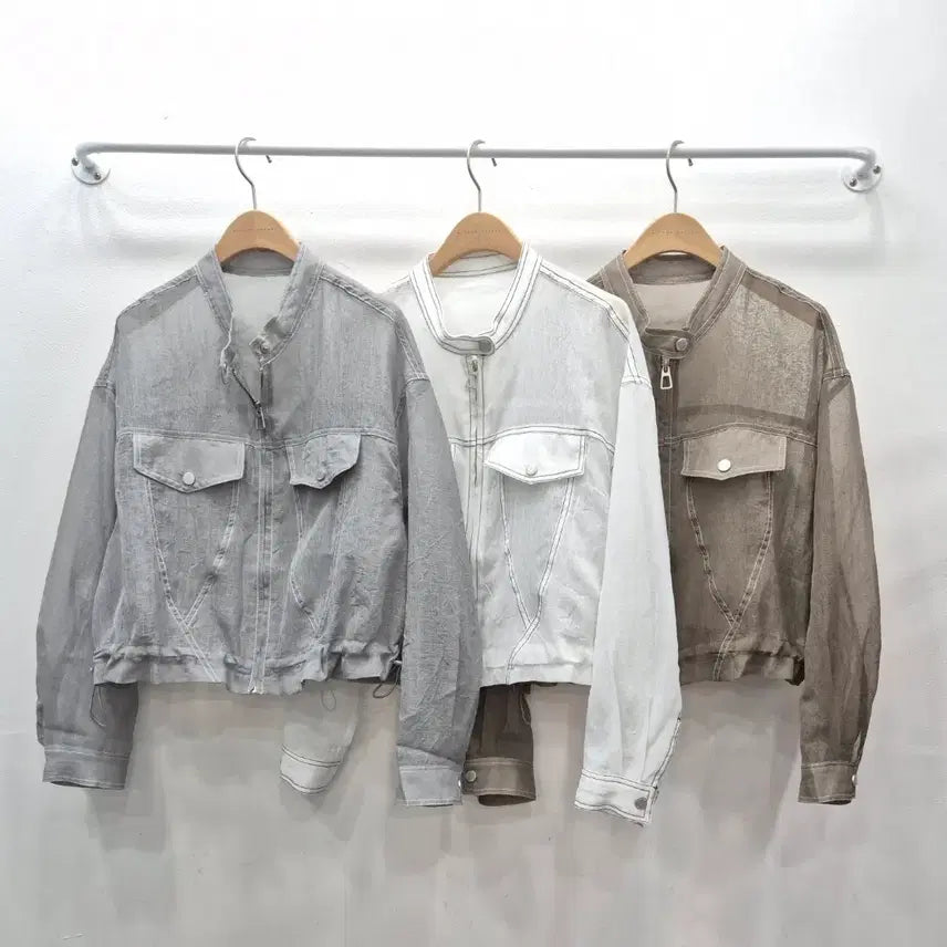 [BUNJANG] Blend Linen High Neck Summer Jumper / 혼방 마 하이넥 여름 점퍼