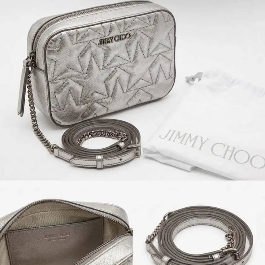 [BUNJANG] Jimmy Choo Star Pattern Quilted Crossbody Bag / 지미추 크로스백