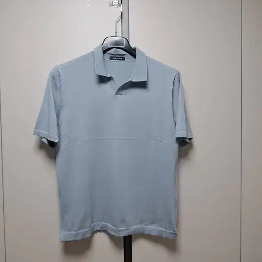 [BUNJANG] Men's Short Sleeve Polo Shirt Sky Blue / [브랜드 미상] 남성 반팔 카라티 하늘색