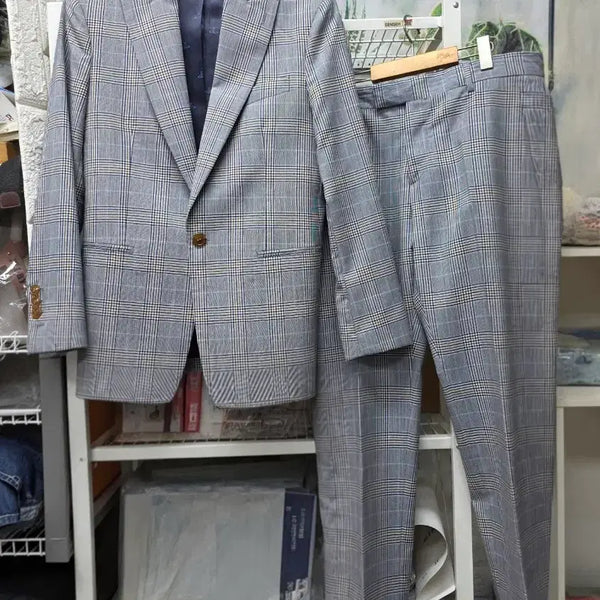 [BUNJANG] Vivienne Westwood Men's Check Wool Suit Set / 비비안웨스트우드 체크 남성 명품 정장세트 95/32 간절기~겨울 XD82
