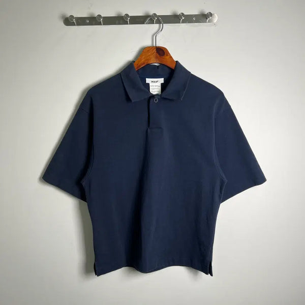 [BUNJANG] MXP Navy Oversized Short Sleeve Polo Shirt - Size M / (W) MXP 네이비 오버사이즈 반팔 폴로 셔츠 M