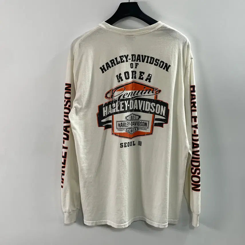 [BUNJANG] Harley-Davidson Printing Long Sleeve T-Shirt / 할리데이비슨 프린팅 롱슬리브 긴팔티 (on.1059)
