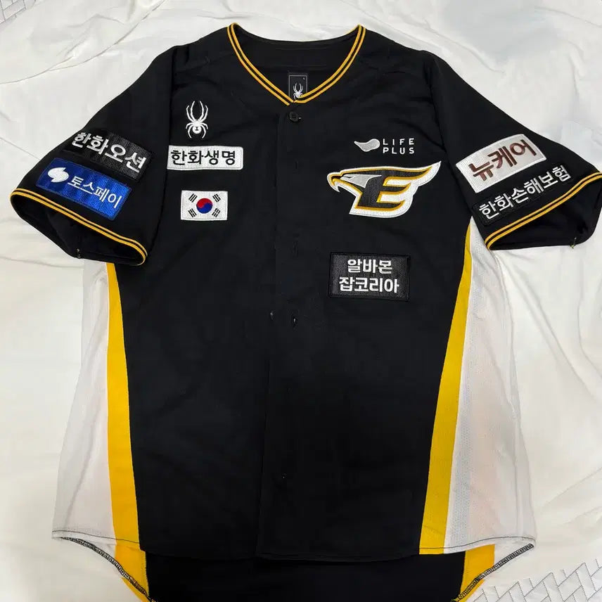 [BUNJANG] Hanwha Eagles Spider Authentic 24 Black Air Force Uniform Size 100 / 한화이글스 스파이더 어센틱 24 블랙 에어포스 사이즈 100 유니폼