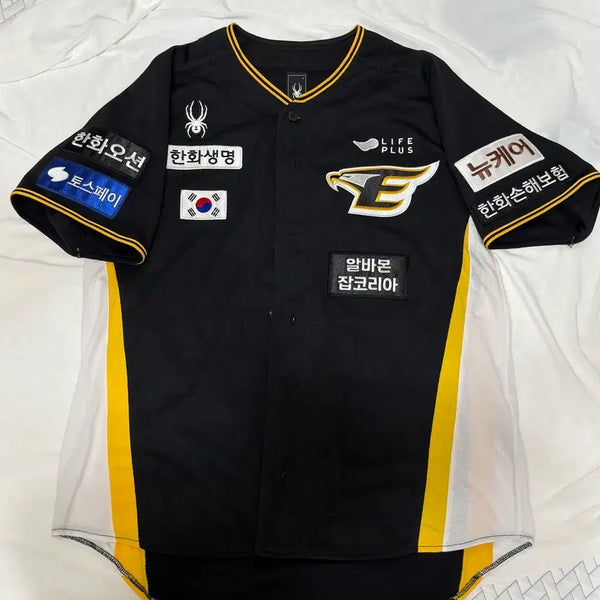 [BUNJANG] Hanwha Eagles Spider Authentic 24 Black Air Force Uniform Size 100 / 한화이글스 스파이더 어센틱 24 블랙 에어포스 사이즈 100 유니폼