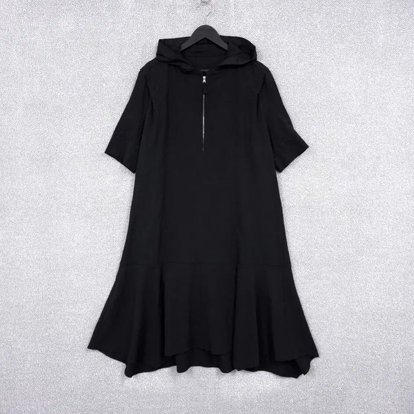 [BUNJANG] Karl Lagerfeld 22SS Seersucker Summer Hooded Short Sleeve Dress / 칼라거펠트 22SS 여성 시어서커 썸머 후드 반팔 원피스 66-77
