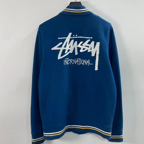 [BUNJANG] Stussy Big Logo Cotton Varsity Jacket / 스투시 빅로고 코튼 바시티 자켓 (on.686)