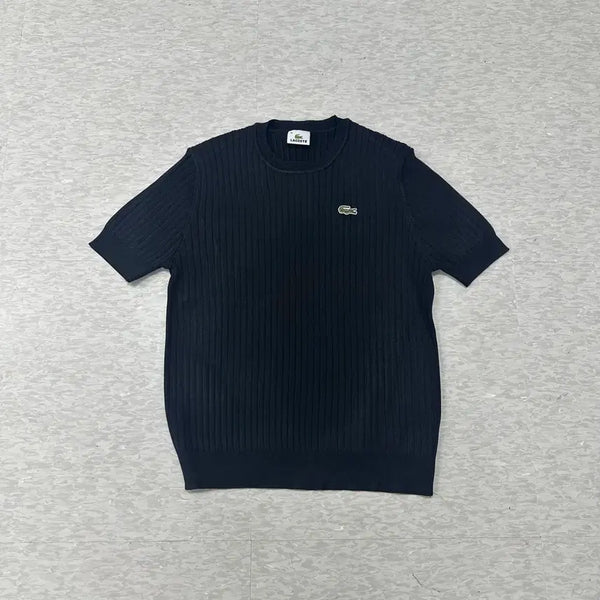 [BUNJANG] Lacoste Black Short-Sleeve Knit / 라코스테 반팔 니트 블랙