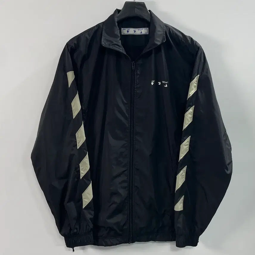 [BUNJANG] Off-White Diagonal Track Windbreaker Jacket / 오프화이트 다이애그널 트랙 바람막이 (on.1067)