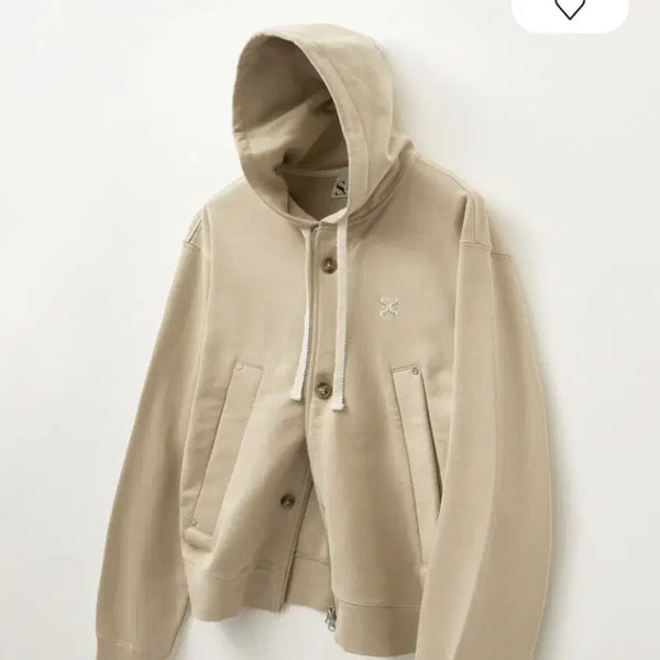 [BUNJANG] SATUR Theo Cotton All Day Hooded Zip-Up (Beige) - L / [세터] 테오 코튼 올 데이 후드 집업 (베이지) - L사이즈