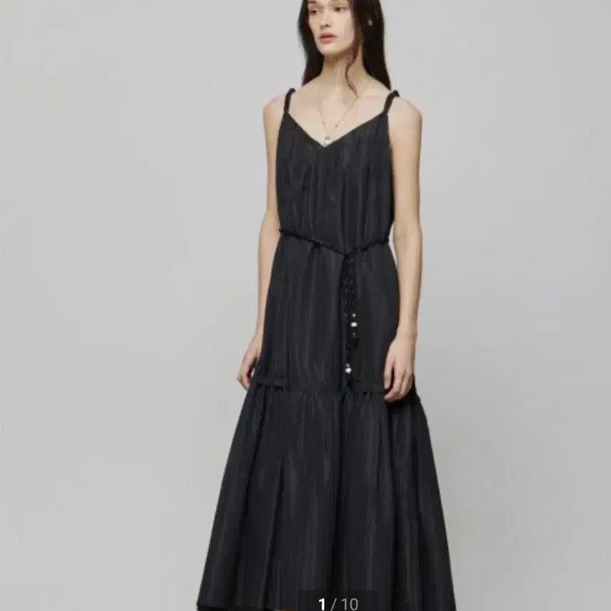 [BUNJANG] DUEL Sleeveless Crinkle Long Dress / 듀엘 슬리브리스 크링클 롱원피스