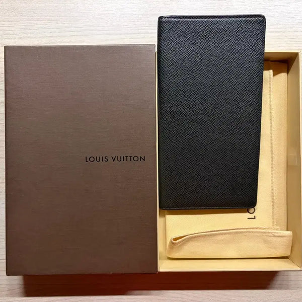 [BUNJANG] Louis Vuitton Taiga Leather Long Wallet Black / 루이비통 타이가 블랙 장지갑