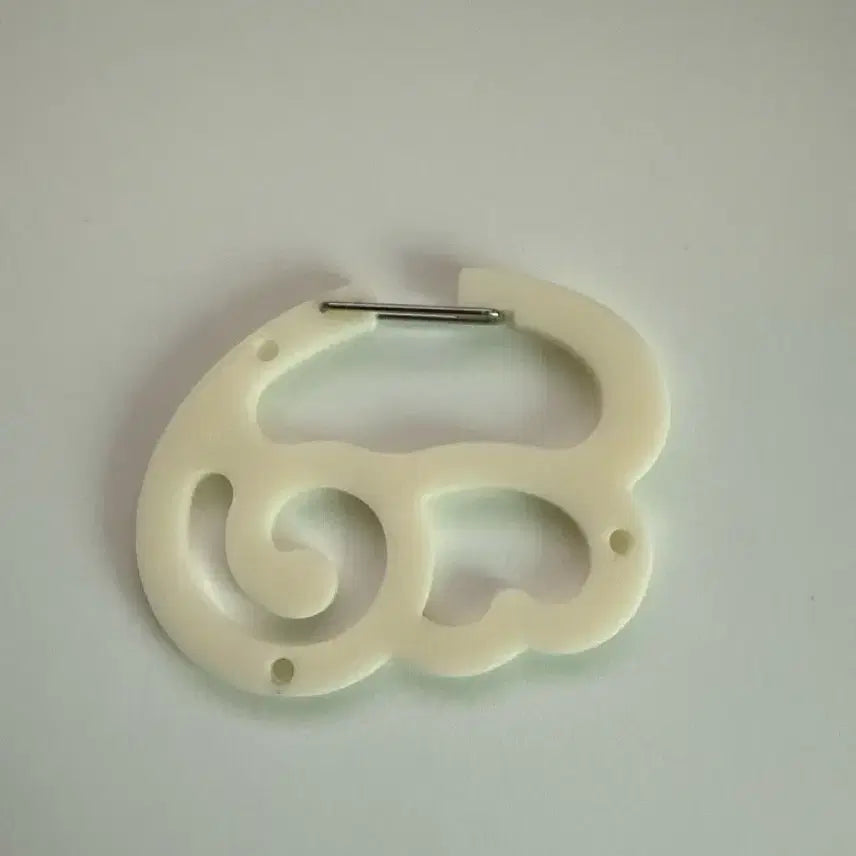 [BUNJANG] Mutots Angel Carabiner Keychain Cream / 무톳 천사 카라비너 키홀더 키링 크림색
