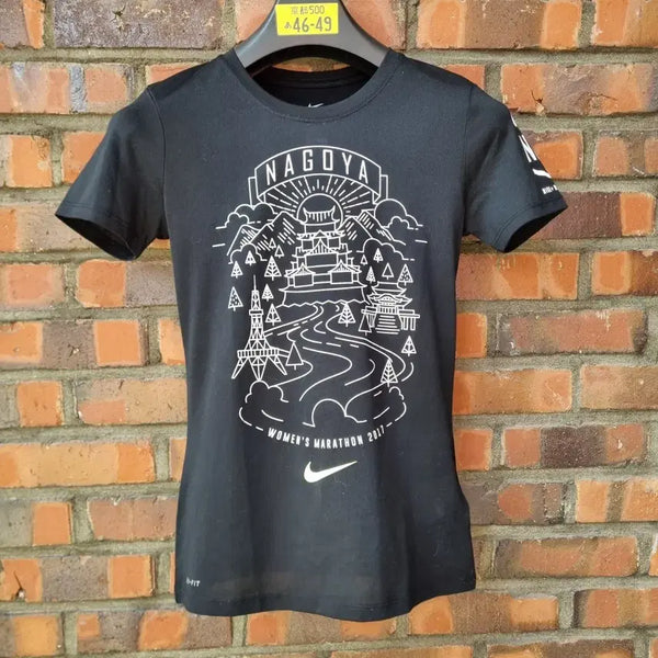 [BUNJANG] Nike Nagoya Women's Marathon Limited Edition Dri-FIT Running T-Shirt / 일본 나고야 나이키 엄청이쁜그래픽 한정판 마라톤 드라이핏 요가 러닝 운동