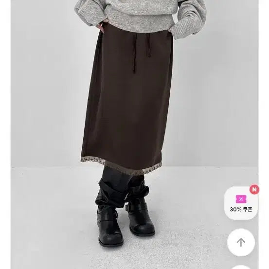 [BUNJANG] Black Up Satin Midi Skirt / 블랙업 새틴 미디스커트 새상품