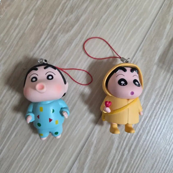 [BUNJANG] Crayon Shin-chan Pajama & Yellow Raincoat Keyring Set / 짱구는못말려 짱구 파자마 & 노란우비 키링