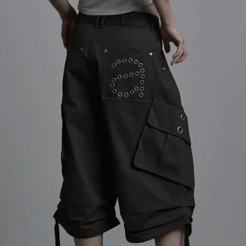 [BUNJANG] As You Are String Eyelet Bermuda Pants Charcoal S / 애즈유아 스트링 아일렛 버뮤다 팬츠 차콜 S