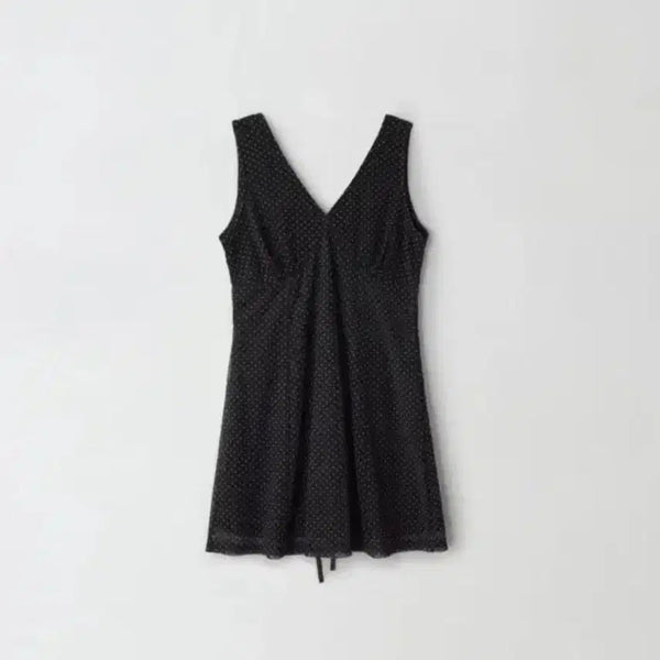 [BUNJANG] Sober Shop Black Dot One-Piece Dress / 소버샵 블랙 도트 원피스