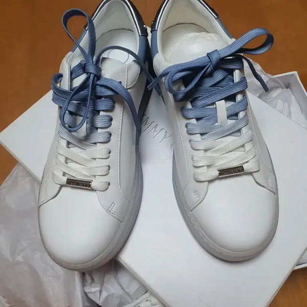 [BUNJANG] Jimmy Choo White Sneakers Gradient Laces / 지미추 스니커즈 230~240