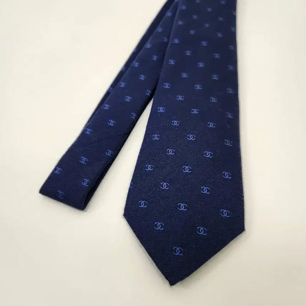 [BUNJANG] Chanel CC Logo Silk Cashmere Tie / [온드중고명품] 샤넬 CC로고 실크 캐시미어 넥타이 타이
