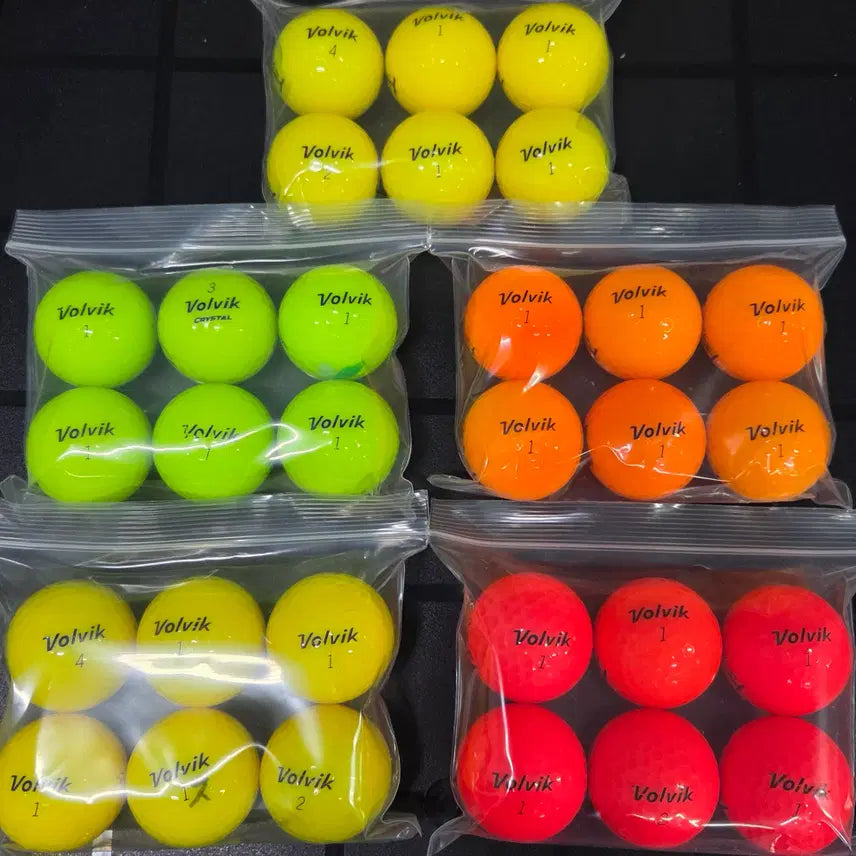 [BUNJANG] Volvik Crystal A-Grade 3-Piece Color Lost Golf Balls (30pc) / 볼빅 크리스탈 A급 3피스 컬러 로스트볼 30구 중고골프공 -무료배송-