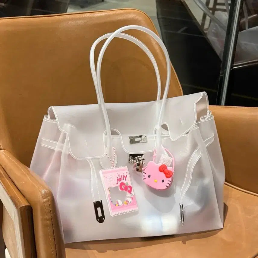 [BUNJANG] Jelly Birkin Bag TPU Tote Bag / 젤리버킨백TPU 고퀄!