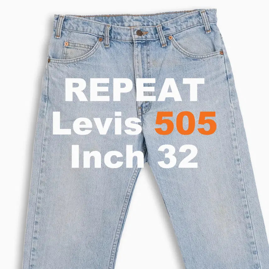 [BUNJANG] Levi's 505 Orange Tab Light Wash Regular Fit Jeans 32" Vintage 90s / 리바이스 505 오렌지탭 연청 90s 32인치 OR50534146