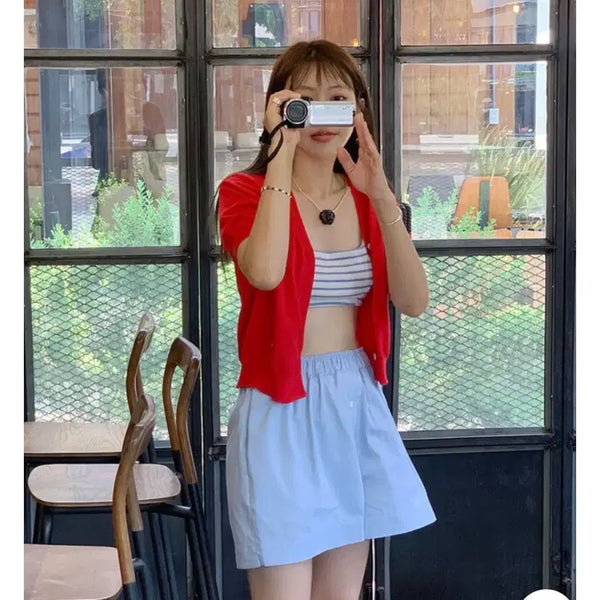 [BUNJANG] Underbee Eve Cardigan Red / [보관만한새제품] 단종 언더비 Eve 가디건 레드 정가 2만8천원  ->
