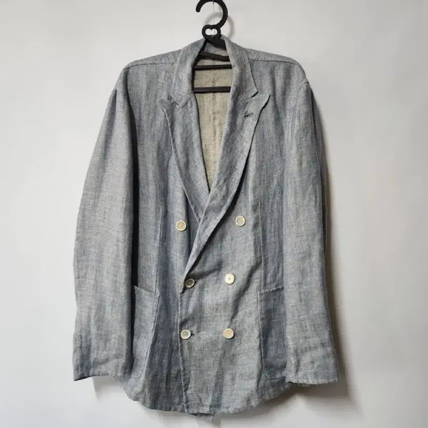 [BUNJANG] Lardini Linen Reversible Double Jacket Size 50 / LARDINI 린넨 리버시블 더블 자켓 50 REG