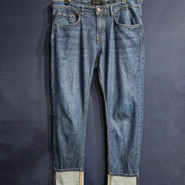 [BUNJANG] Massimo Dutti Dark Blue Men's Slim Fit Denim Pants - Waist 32 / 마시모두띠 다크블루 남성 슬림핏 허리 32 데님팬츠