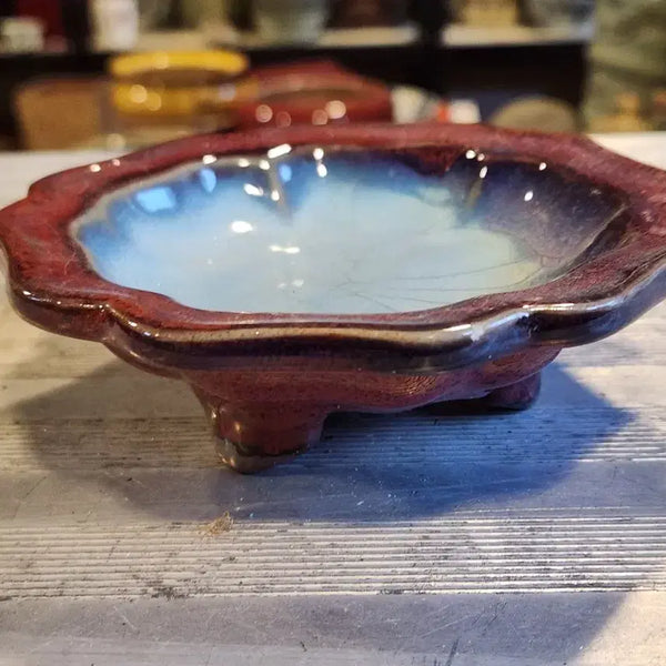 [BUNJANG] Jun Ware Flower Shape Water Basin / 중국도자기 요변좋은 균요 화형수반