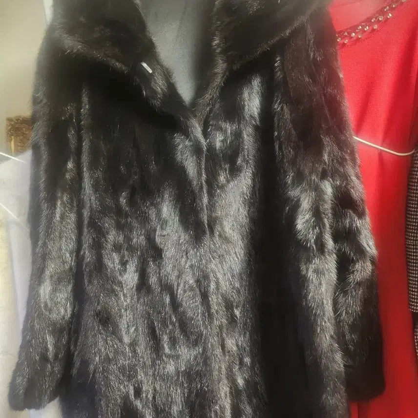 [BUNJANG] Black Mink Fur Coat / 밍크코트
