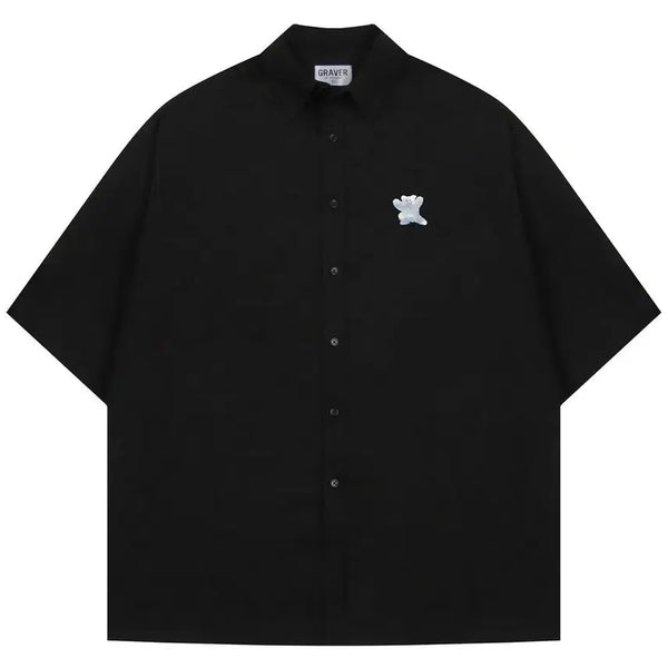 [BUNJANG] Graver Oversized Short Sleeve Shirt M / 그레이버 오버핏 반팔셔츠 M[정가 55,000원]