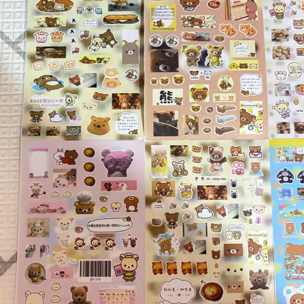 [BUNJANG] Rilakkuma Die-Cut Sticker Set (8 Types) / 8종 일괄 리락쿠마 다꾸 칼선 스티커 세트