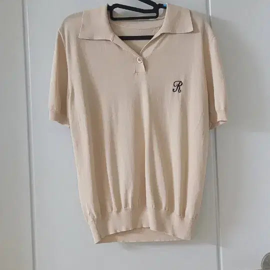 [BUNJANG] Beige Collar Summer Knit / 베이지 카라 여름니트