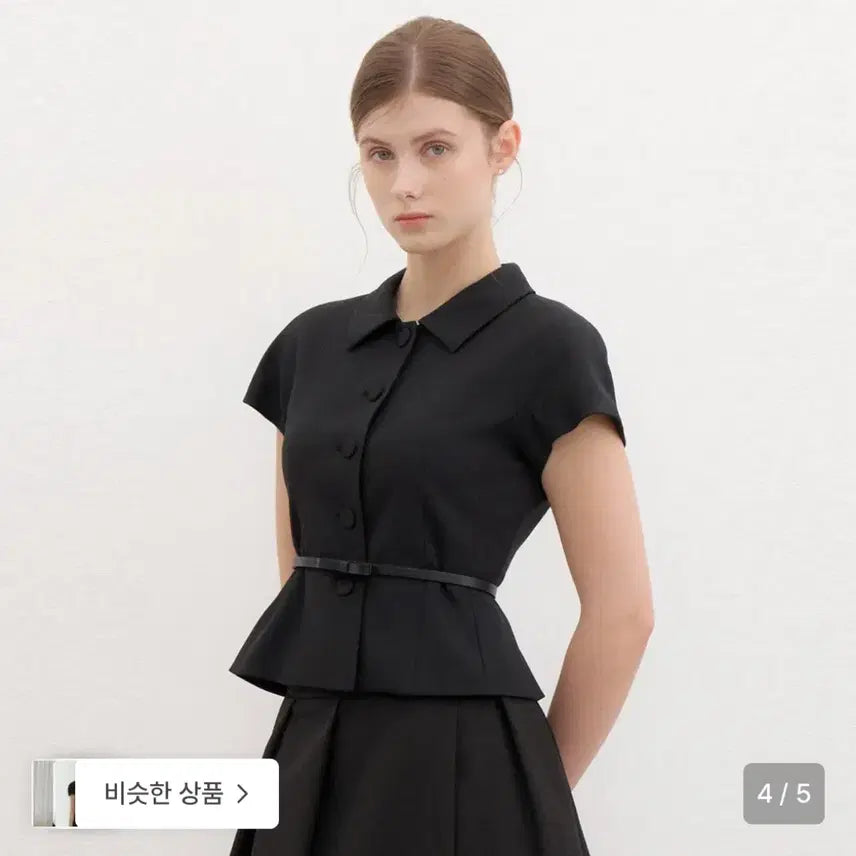 [BUNJANG] Le ROMANG Cap Sleeve Jacket Black / 르로망 cap sleeve jacket 블랙