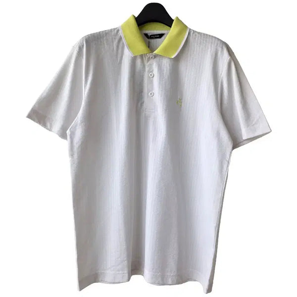[BUNJANG] Kim Young Joo Golf Men's Pique T-Shirt White / 95/김영주골프 남성 피케 티셔츠/새제품