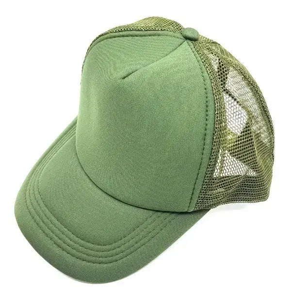 [BUNJANG] Unisex Mesh Cap - Vintage Olive Green / 망사모자 메쉬모자 남성모자 패션모자 빈티지모자 무료배송