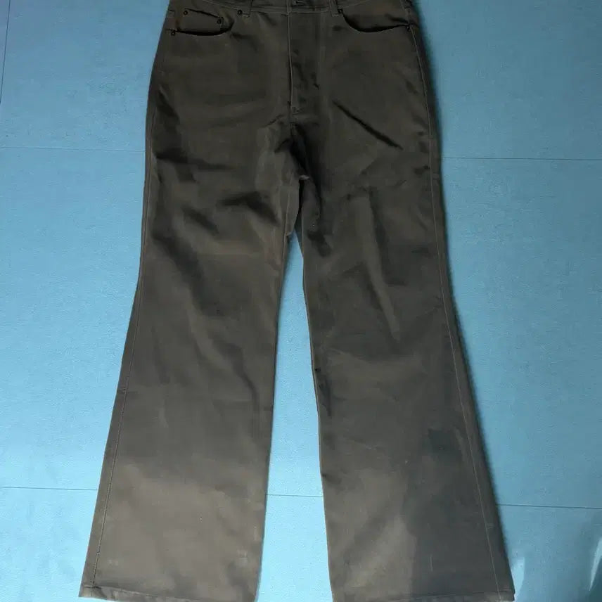 [BUNJANG] Noier Suede Bootcut Pants - Charcoal (Size 52) / (실착 0회) 노이어 스웨이드 부츠컷 팬츠 52 플레어 팬츠