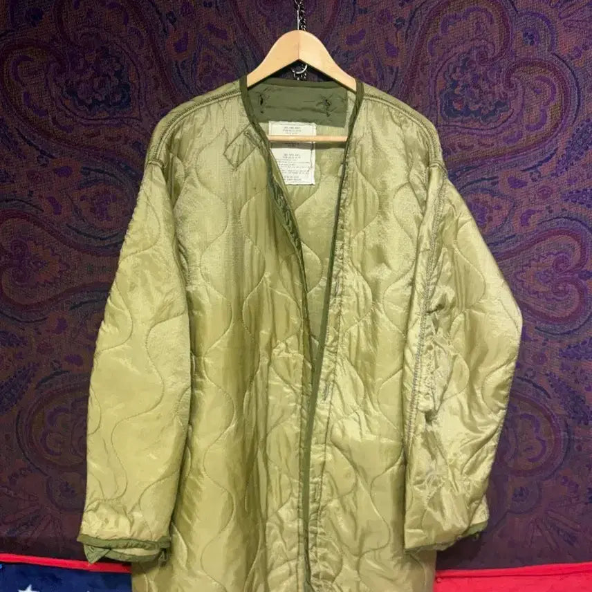 [BUNJANG] Vintage 1970s M-65 Fishtail Parka Liner (Quilted Jacket) / 70년산 m-65 피쉬테일 개파카 내피 깔깔이
