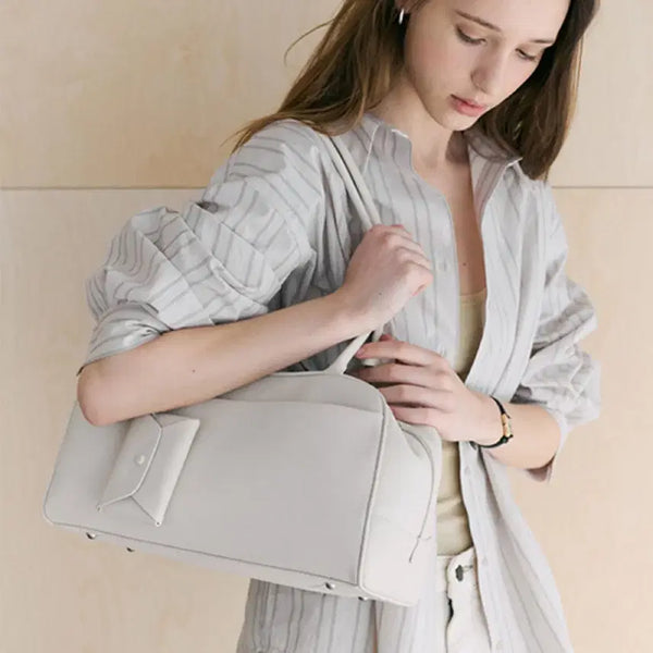 [BUNJANG] Demelri Elena Boston Bag Small Ivory / 드메리엘 엘레나 보스턴백 스몰 아이보리