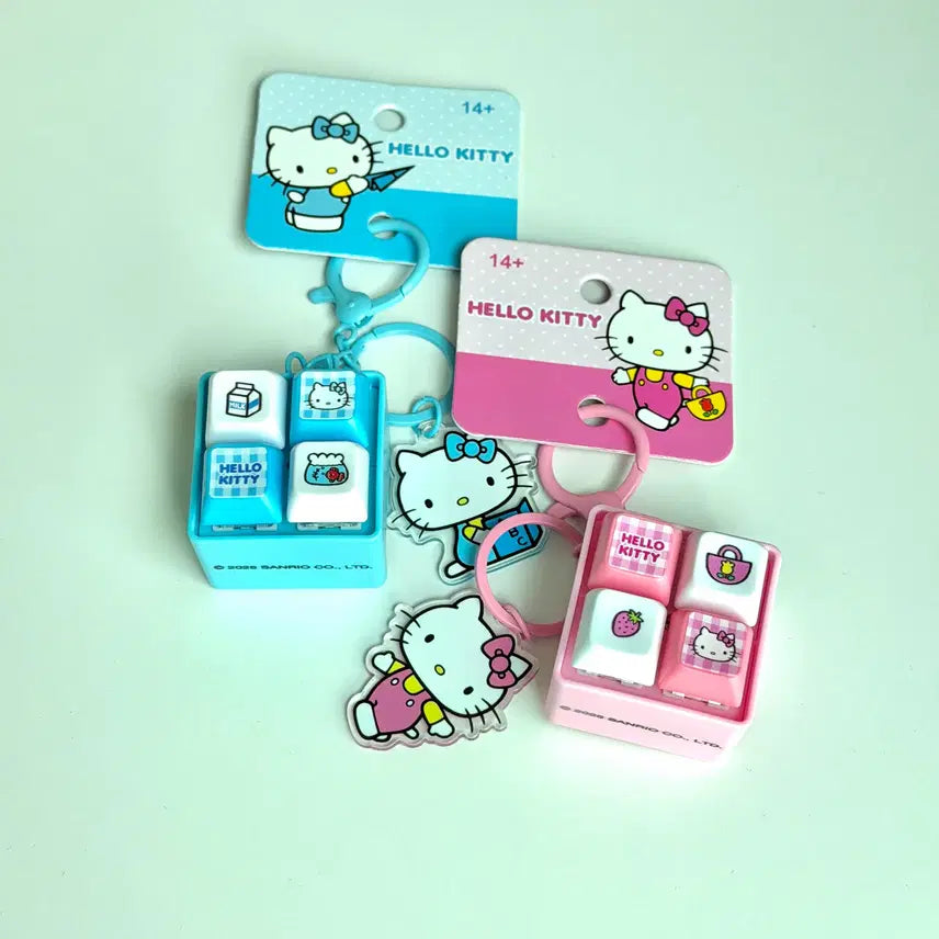 [BUNJANG] Hello Kitty Genuine Keycap Keyring Bundle Set / [일괄 판매] 헬로키티 정품 키캡키링